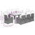 9 Piece Garden Dining Set with Cushions Black Poly Rattan