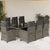 9 Piece Garden Dining Set with Cushions Grey Poly Rattan