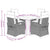 5 Piece Garden Dining Set with Cushions Black Poly Rattan
