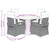 5 Piece Garden Dining Set with Cushions Black Poly Rattan