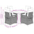 5 Piece Garden Dining Set with Cushions Grey Poly Rattan