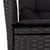 9 Piece Garden Dining Set with Cushions Black Poly Rattan