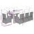 9 Piece Garden Dining Set with Cushions Black Poly Rattan