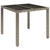 3 Piece Garden Dining Set with Cushions Grey Poly Rattan
