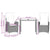 3 Piece Garden Dining Set with Cushions Grey Poly Rattan