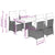5 Piece Garden Dining Set with Cushions Grey Poly Rattan