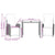 3 Piece Garden Dining Set with Cushions Grey Poly Rattan