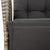 5 Piece Garden Dining Set with Cushions Grey Poly Rattan