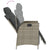 9 Piece Garden Dining Set with Cushions Grey Poly Rattan