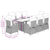 9 Piece Garden Dining Set with Cushions Grey Poly Rattan