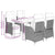 5 Piece Garden Dining Set with Cushions Black Poly Rattan