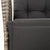 7 Piece Garden Dining Set with Cushions Grey Poly Rattan