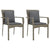 7 Piece Garden Dining Set with Cushions Grey Poly Rattan