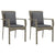 9 Piece Garden Dining Set with Cushions Grey Poly Rattan