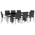 9 Piece Garden Dining Set with Cushions Black Poly Rattan