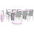 9 Piece Garden Dining Set with Cushions Black Poly Rattan