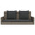 Swing Bench with Cushions Grey 119x56x48 cm Poly Rattan