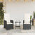 Reclining Garden Chairs 2 pcs with Cushions Black Poly Rattan