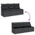 Garden Sofa with Cushions 3-Seater Black Poly Rattan