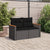 Garden Sofa with Cushions 2-Seater Black Poly Rattan