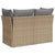 Garden Sofa with Cushions 2-Seater Beige Poly Rattan