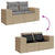 Garden Sofa with Cushions 2-Seater Beige Poly Rattan