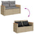 Garden Sofa with Cushions 2-Seater Beige Poly Rattan