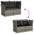 Garden Sofa with Cushions 2-Seater Grey Poly Rattan