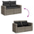 Garden Sofa with Cushions 2-Seater Grey Poly Rattan