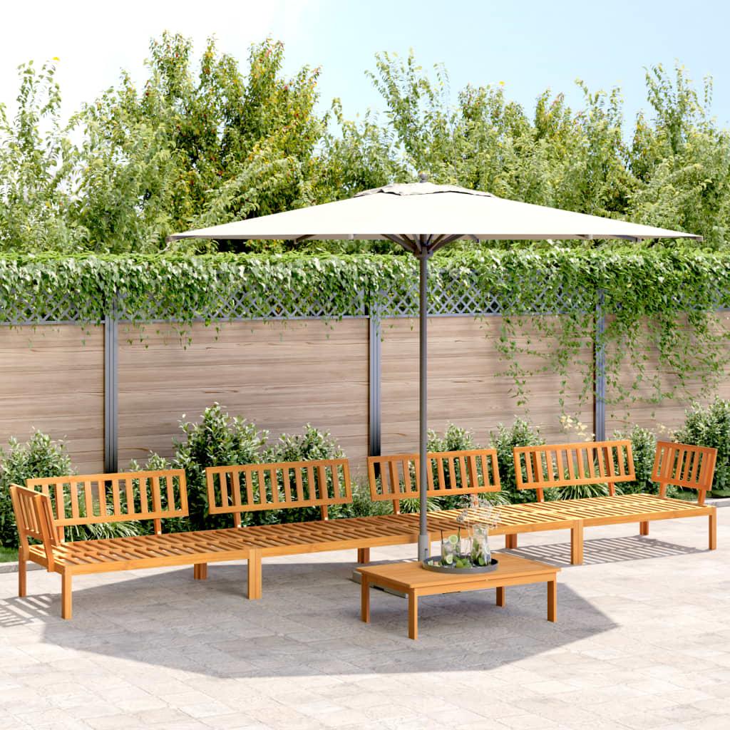 5 Piece Garden Pallet Sofa Set Solid Wood Acacia