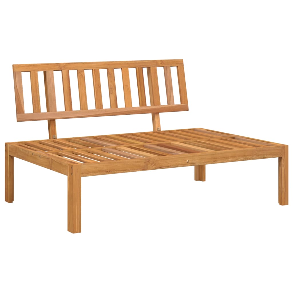 Garden Pallet Middle Sofas with Cushions 2 pcs Solid Wood Acacia