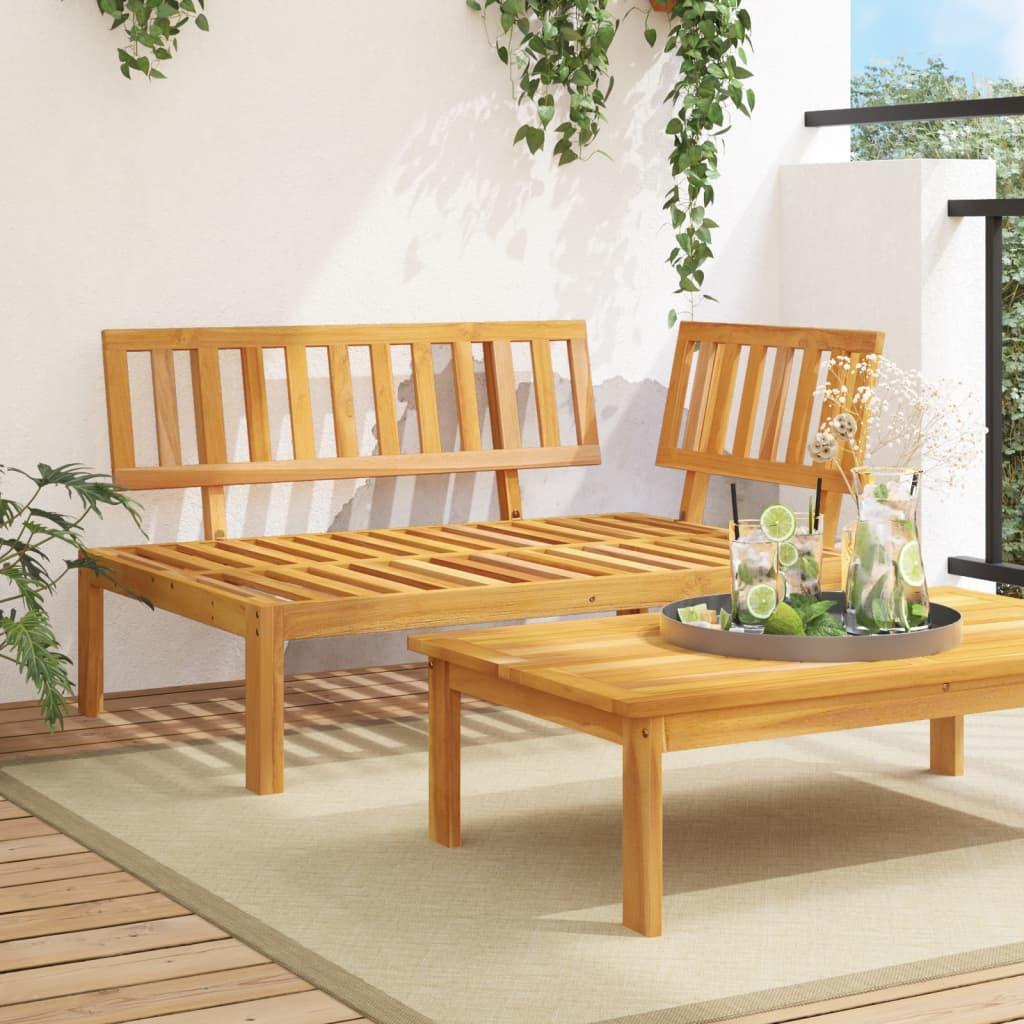 Garden Pallet Corner Sofa Solid Wood Acacia