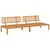 Garden Pallet Middle Sofas 2 pcs Solid Wood Acacia