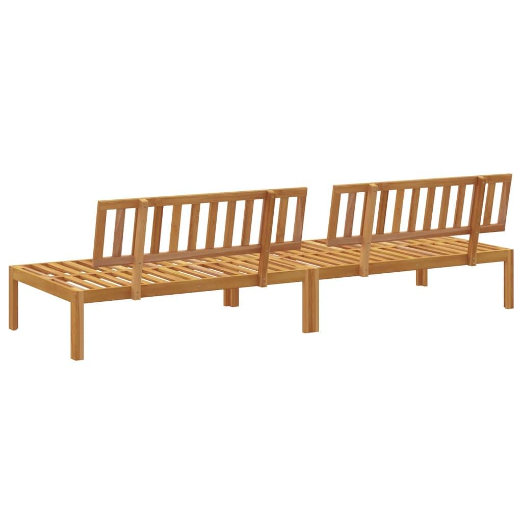 Garden Pallet Middle Sofas 2 pcs Solid Wood Acacia