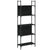 Bookshelf 5-Tier Black 60.5x24x166.5 cm Engineered Wood