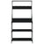 Baker's Rack with Hooks 4-Tier Black Engineered Wood