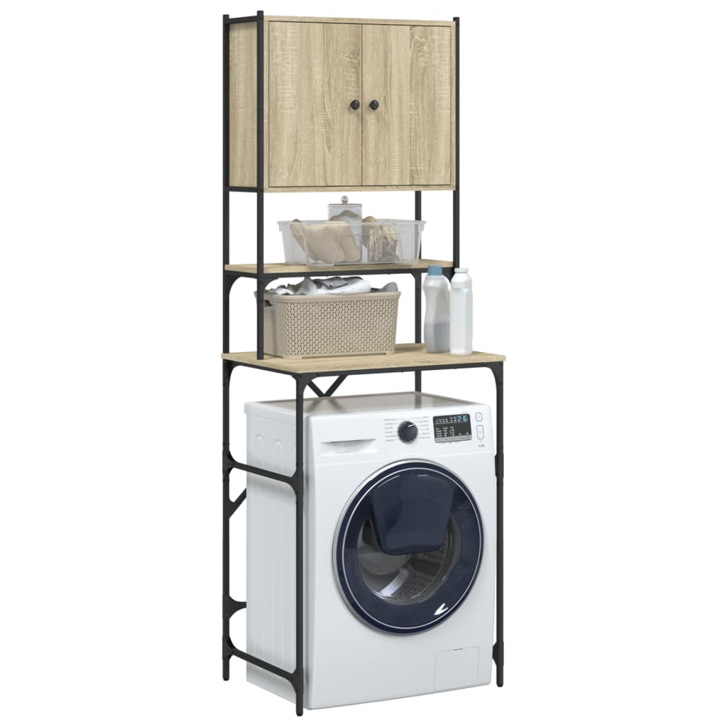 Washing Machine Cabinet Sonoma Oak 68x48.5x194 cm Engineered Wood