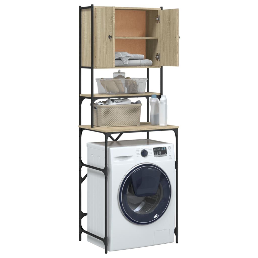 Washing Machine Cabinet Sonoma Oak 68x48.5x194 cm Engineered Wood
