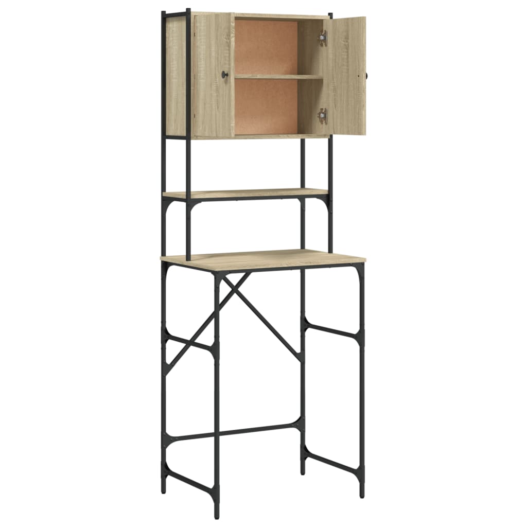 Washing Machine Cabinet Sonoma Oak 68x48.5x194 cm Engineered Wood