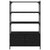 Bookcase 3-Tier Black 70x30x109.5 cm Engineered Wood