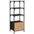 Bookcase 3-Tier Black 41x30x109.5 cm Engineered Wood