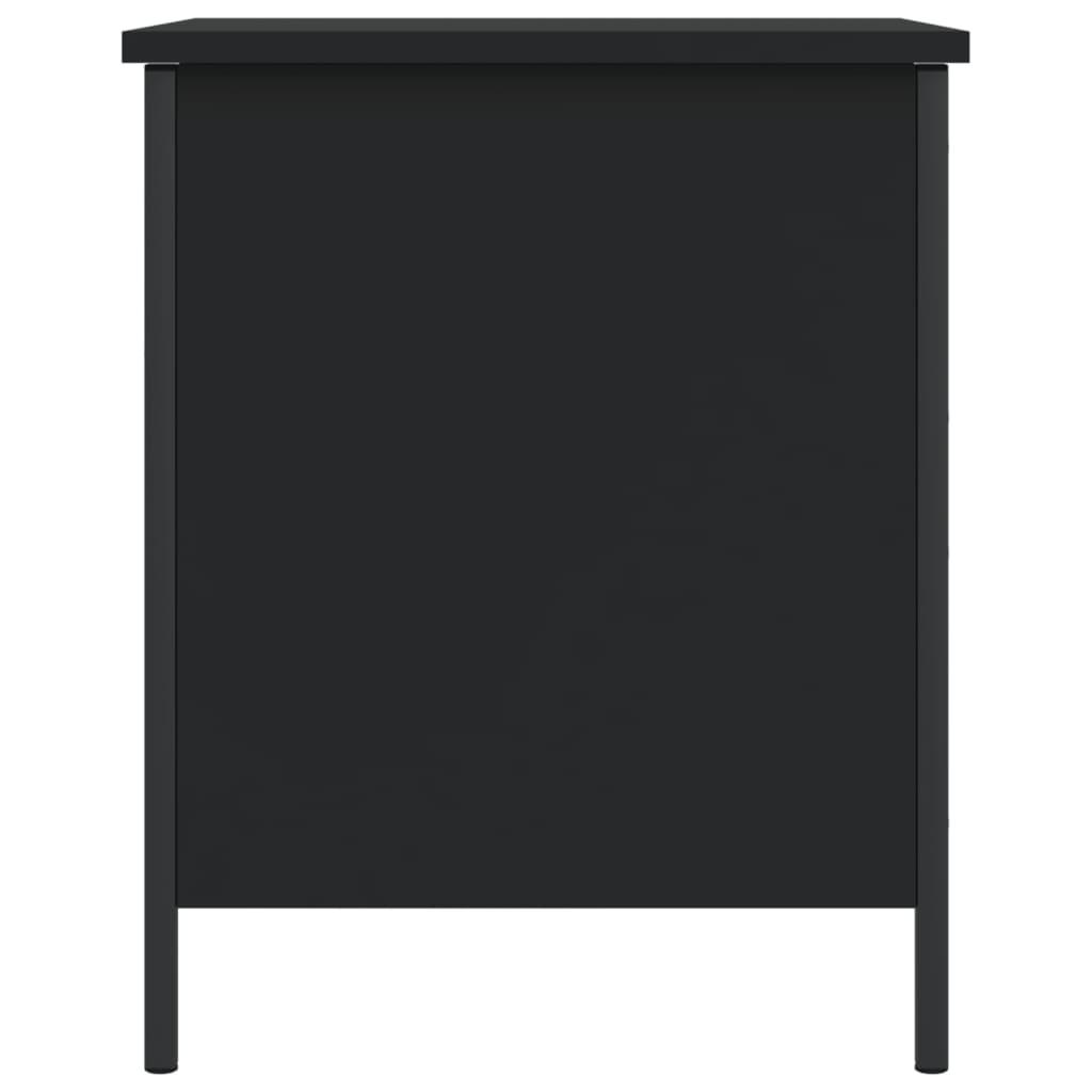 Storage Bench Black 40x42.5x50 cm Engineered Wood
