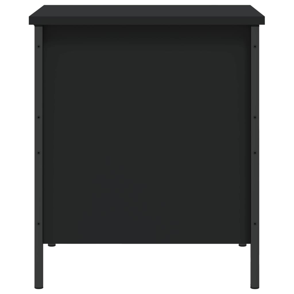 Storage Bench Black 40x42.5x50 cm Engineered Wood