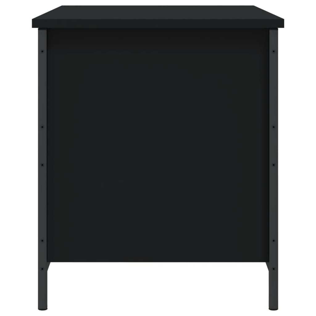 Storage Bench Black 80x42.5x50 cm Engineered Wood