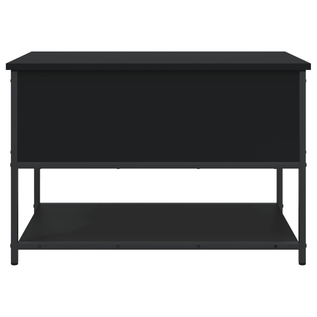 Storage Bench Black 70x42.5x47 cm Engineered Wood