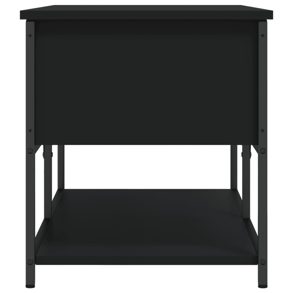 Storage Bench Black 100x42.5x47 cm Engineered Wood