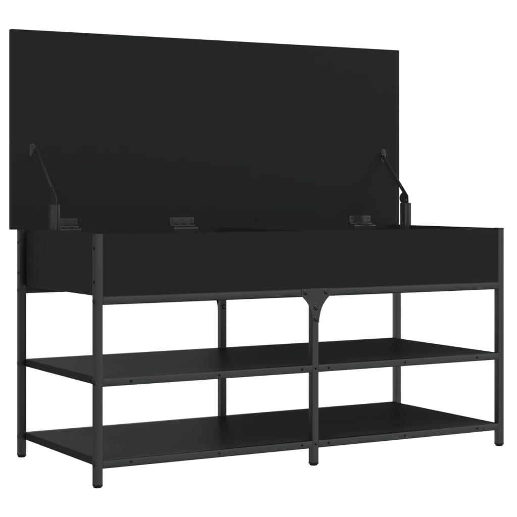 Shoe Bench Black 100x42.5x50 cm Engineered Wood