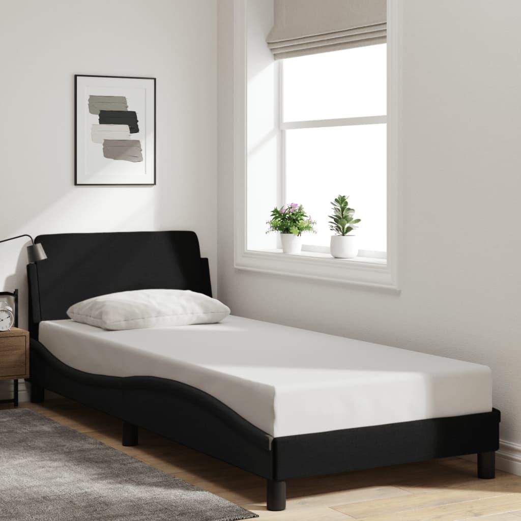 Bed Frame "Dover" Black 90x190 cm Fabric