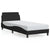 Bed Frame without Mattress Black 90x190 cm Fabric