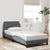 Bed Frame without Mattress Dark Grey 90x190 cm Velvet